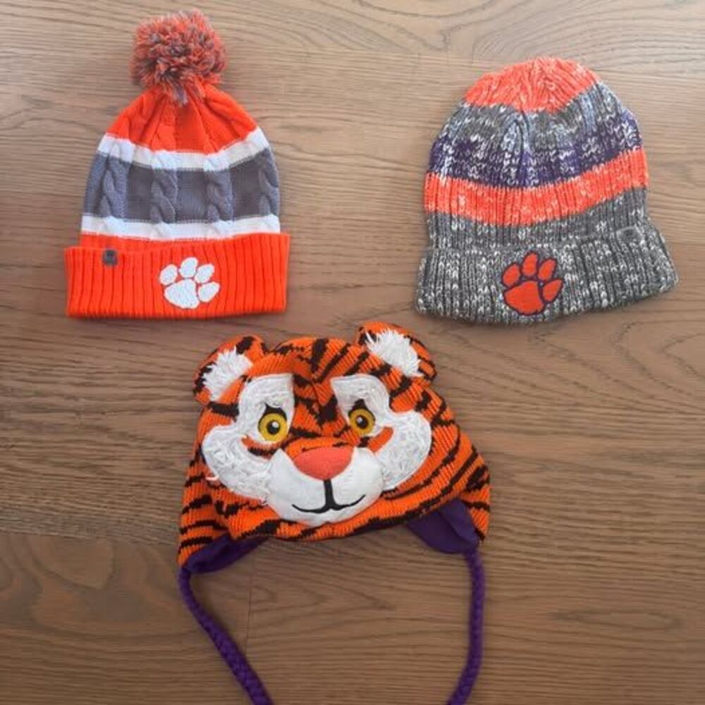 Clemson Tigers Hat Lot of 3 – Adult Knit Beanies Top of the World + ZooZatz